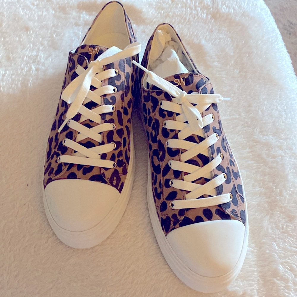 NWT Stuart Weitzman Leopard Tennis shoe- Women’s 12